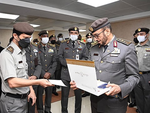 GDRFA-Dubai Director-General Lieutenant General Mohammed Ahmed Al Marri during his visit to the GDRFA-Dubai headquarters