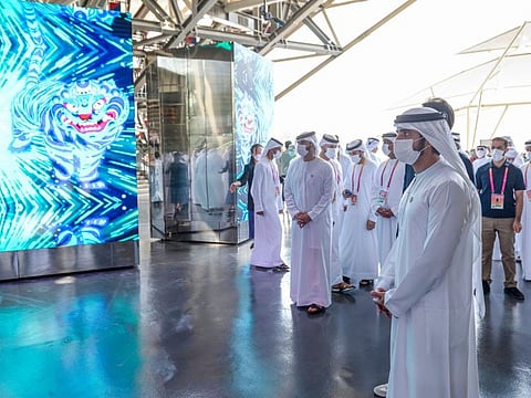 Sheikh Hamdan bin Mohammed bin Rashid Al Maktoum today toured the pavilions of Spain, Hungary and Republic of Korea at Expo 2020 Dubai.