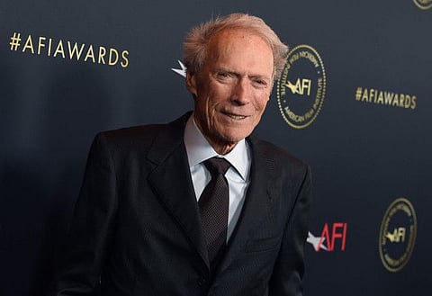 FILE - Clint Eastwood arrives at the AFI Awards on Jan. 3, 2020, in Los Angeles. Eastwood sued several companies that sell CBD supplements Wednesday, alleging that they are falsely using his name and image to push their products. (Photo by Jordan Strauss/Invision/AP, File)