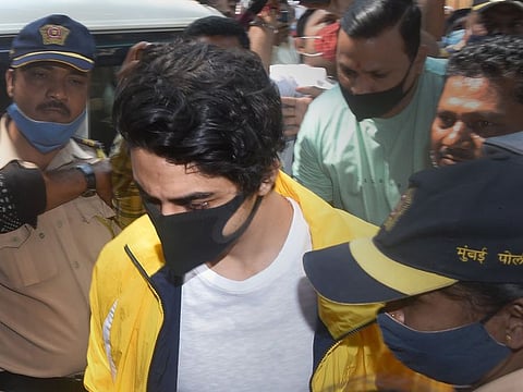 Aryan Khan, son of Bollywood actor Shah Rukh Khan, arrives at the NCB office to mark his weekly presence as per bail conditions set by Bombay High Court, in Mumbai, Friday, November 5, 2021.