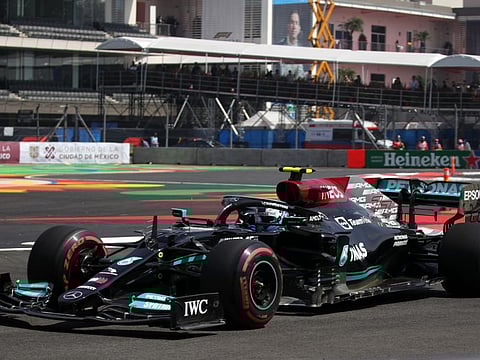 Mercedes' Valtteri Bottas in action during practice.