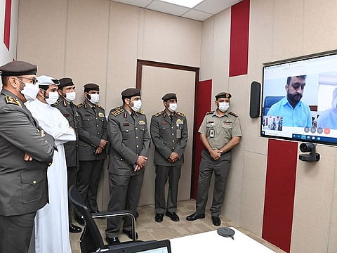 GDRFA Dubai officials during the launch of the new virtual service for residency case hearings