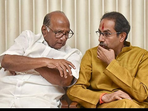 Sharad Pawar and Uddav Thackeray in an earlier picture