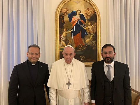 Pope Francis met Dr Sultan Al Remeithi in Vatican City.