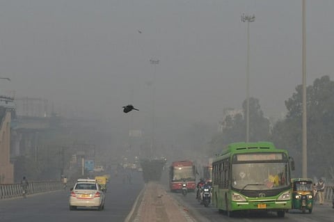 New Delhi's air quality, which was stated as 'Severe Category', due to rising air pollution, on Saturday.