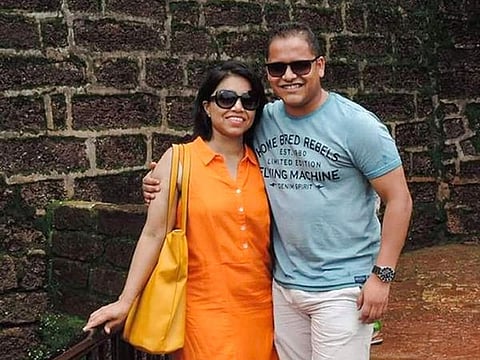 In this photo is seen Colonel Viplav Tripathi and his wife. Colonel Tripathi, the Commanding Officer of Khuga Battalion of Assam Rifles, his wife and son, were killed in an ambush by militants at Sehkan village in Manipur's Churachandpur district, on November 13, 2021.