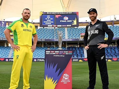 Aaron Finch and Kane Williamson ahead of the T20 World. Australia and New Zealand have never won the T20 World Cup before
