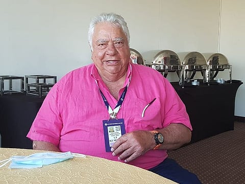 Farokh Engineer, now 83, during a chat with Gulf News at the Dubai International Stadium.
