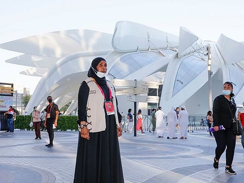 Colonel Jamila Al Zaabi, who has volunteered at six pavilions so far, says she has learnt a lot from different cultures