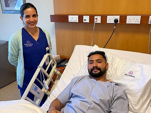 Rajinder Singh with Dr Gina Torres: Relief at last