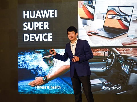 Keith Li, Country Manager, Huawei Consumer Business Gorup, UAE at the launch of Huawei's new Smart Office Products. Photo: Virendra Saklani/Gulf News