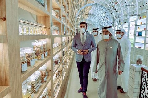 Sheikh Mohammed bin Rashid Al Maktoum visited the pavilions of Morocco and the United Kingdom at Expo 2020 Dubai today.
