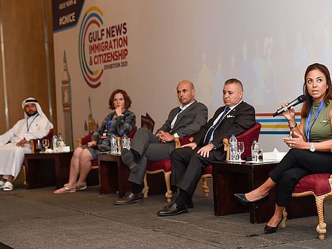 A panel discussion on second citizenship at the ongoing Gulf News Immigration and Citizenship Exhibition (GNICE) in Dubai.