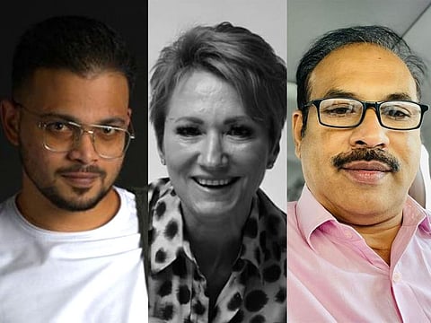 Accident survivors Anis Mohammed Rafiq, Laura Everest and Mustafa Kuttyassam.