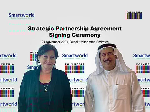 Elena Novikova, President & CEO of Polymedia and Abdulqader Ali, CEO of Smartworld