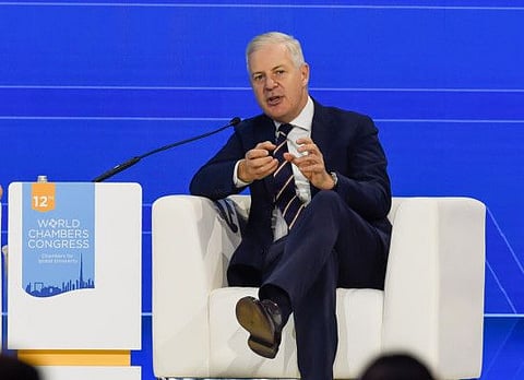 John W.H. Denton, Secretary-General, International Chamber of Commerce, Paris at the 12th World Chambers Congress in Dubai.