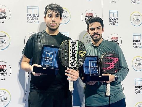Dubai Padel Cup: Mohammad Khalifa and Jama Saeed triumphed at Zabeel Sports District