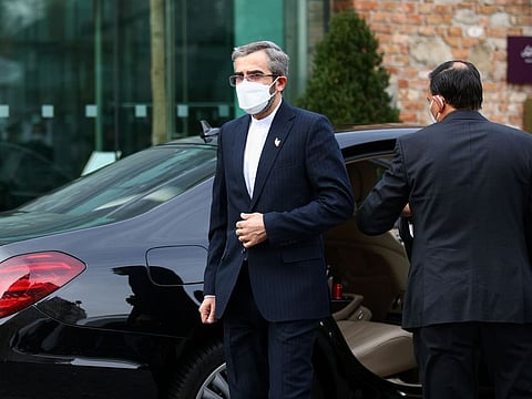 Iran's chief nuclear negotiator Ali Bagheri Kani arrives for a meeting of the Joint Comprehensive Plan of Action (JCPOA) in Vienna on November 29, 2021.