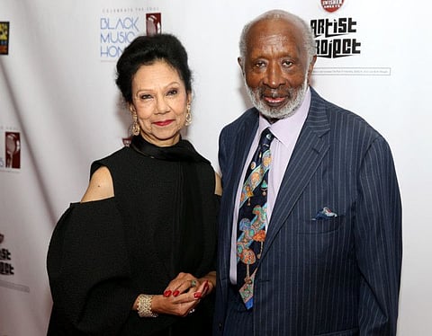 In this file photo taken on August 18, 2016: Jacqueline and Clarence Avant attend the NMAAM 2016 Black Music Honors in Nashville, Tennessee.