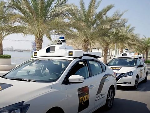 The trial began with five cars on Yas Island