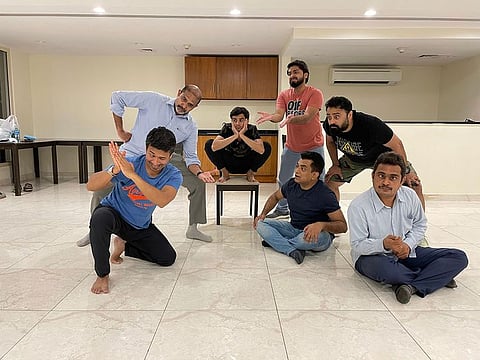 A ‘Mahabharat Ek Chirharan’ rehearsal.