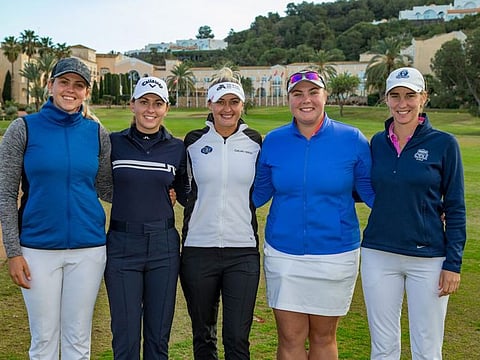 Alison Muirhead pictured after gaining her LET card at La Manga, Spain in 2019.