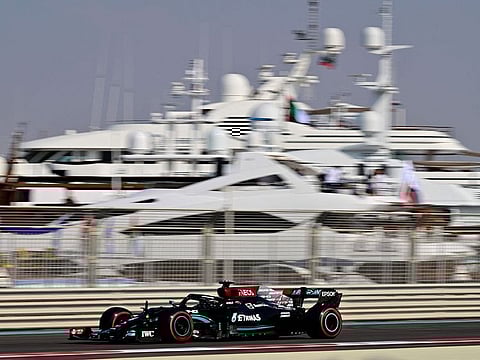 Lewis Hamilton continued to set the pace in Abu Dhabi