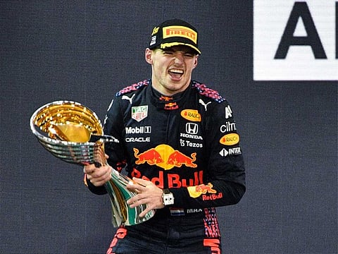 On top of the world: Red Bull had the last laugh when Max Verstappen won the Drivers' Championship.