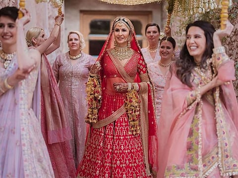 Katrina Kaif with her sisters at her wedding