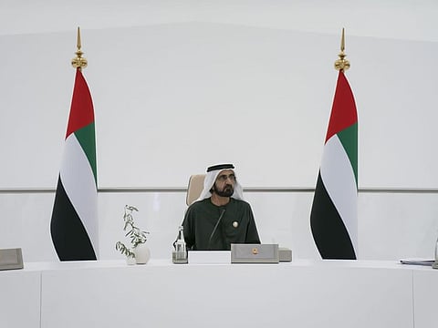 Sheikh Mohammed bin Rashid Al Maktoum chairs the final Cabinet meeting of 2021 on Monday at Expo 2020 Dubai