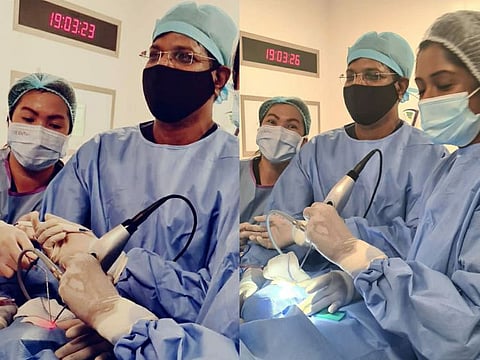 The baby boy was born with a rare congenital disorder, known as bilateral bony choanal atresia, in which the nasal passage remains blocked, which was rectified through a surgical procedure.