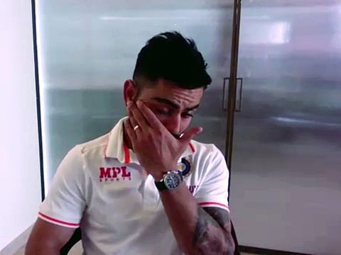 Screengrab from Virat Kohli's press conference in which the star player revealed that there was no communication from the country's cricket board on ODI captaincy call