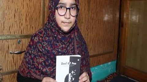 Adeeba Riyaz, a class seven student wrote her book “Zeal of Pen” .