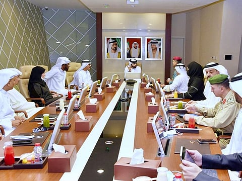 Sheikh Mansour the first meeting of Dubai's Response and Readiness team.