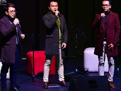 A musical performance at the opening ceremony of The White Oryx International Short Film Festival