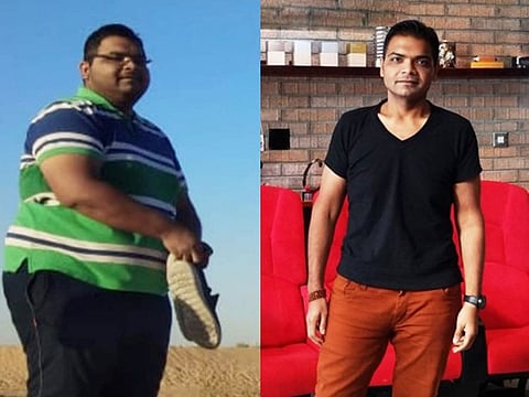 Rupesh before (left) and after