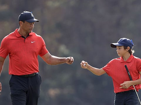 Tiger and Charlie Woods