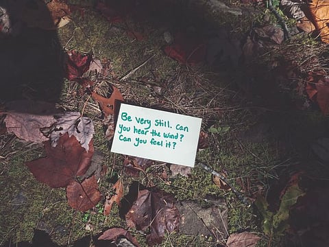 Handwritten note: I sighed with her because I understood her