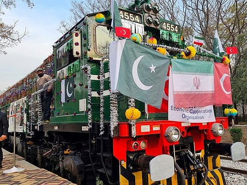 Pakistan, Turkey and Iran have launched the freight train project from Islamabad railway station on December 21, 2021.