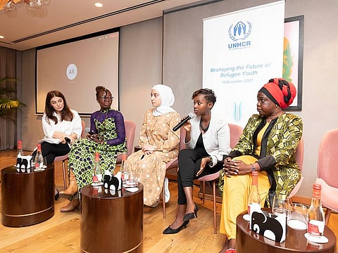 Five refugees who became DAFI scholars spoke of their challenges and aspirations during the TBHF-UNHCR event in Dubai recently