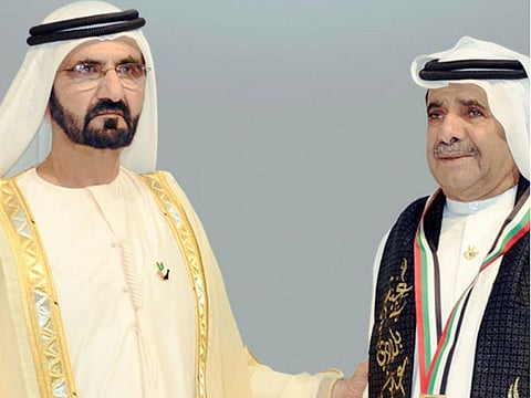 Sheikh Mohammed paid his tributes to pioneering Emirati nurse Hussein Qayed.