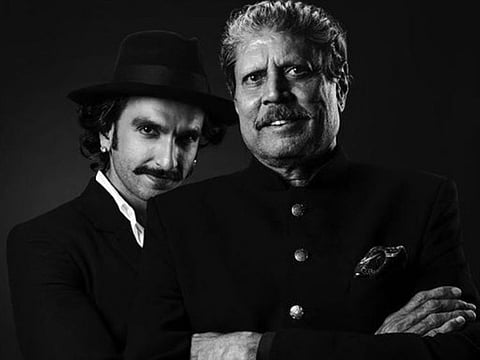 Ranveer Singh and Kapil Dev