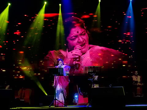 K.S. Chitra live in concert at Dubai World Trade Centre, Dubai. 24th December 2021