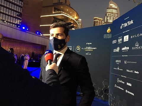 Real Madrid hero Iker Casillas on the red carpet in Dubai