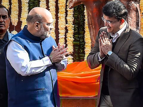 Sourav Ganguly with Amit Shah (File photo)