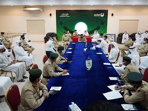 Dubai Police officials attend a meeting on Monday to discuss elaborate security arrangements for New Year's Eve celebrations.