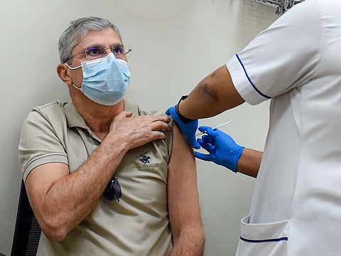 Dubai residents line up for Covid-19 vaccination. Picture used for illustrative purpose