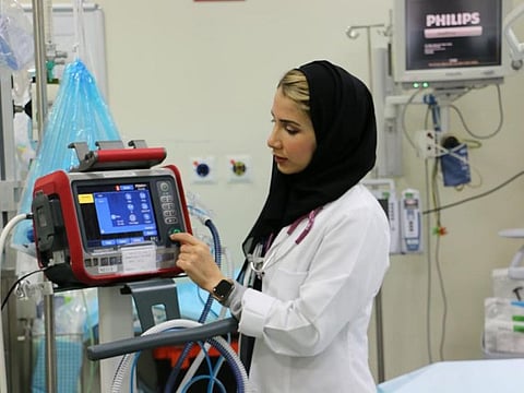Seddiqa Al Mansoori, respiratory therapy supervisor at the Sheikh Khalifa Medical City, in Abu Dhabi.