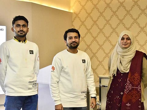 Pakistani students, Kalim Ullah, Maria Aftab and Asadullah, have emerged as the champions of the Huawei ICT Competition Middle East 2020.