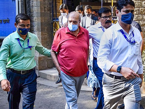 Mumbai Police on Monday arrested Chhabria (centre) in connection with an alleged cheating and forgery case.